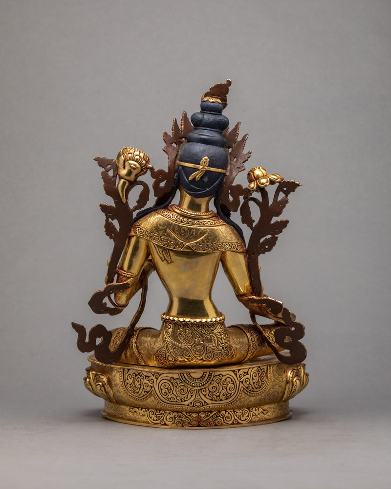 Green Tara Art | Handmade Bodhisattva Statue