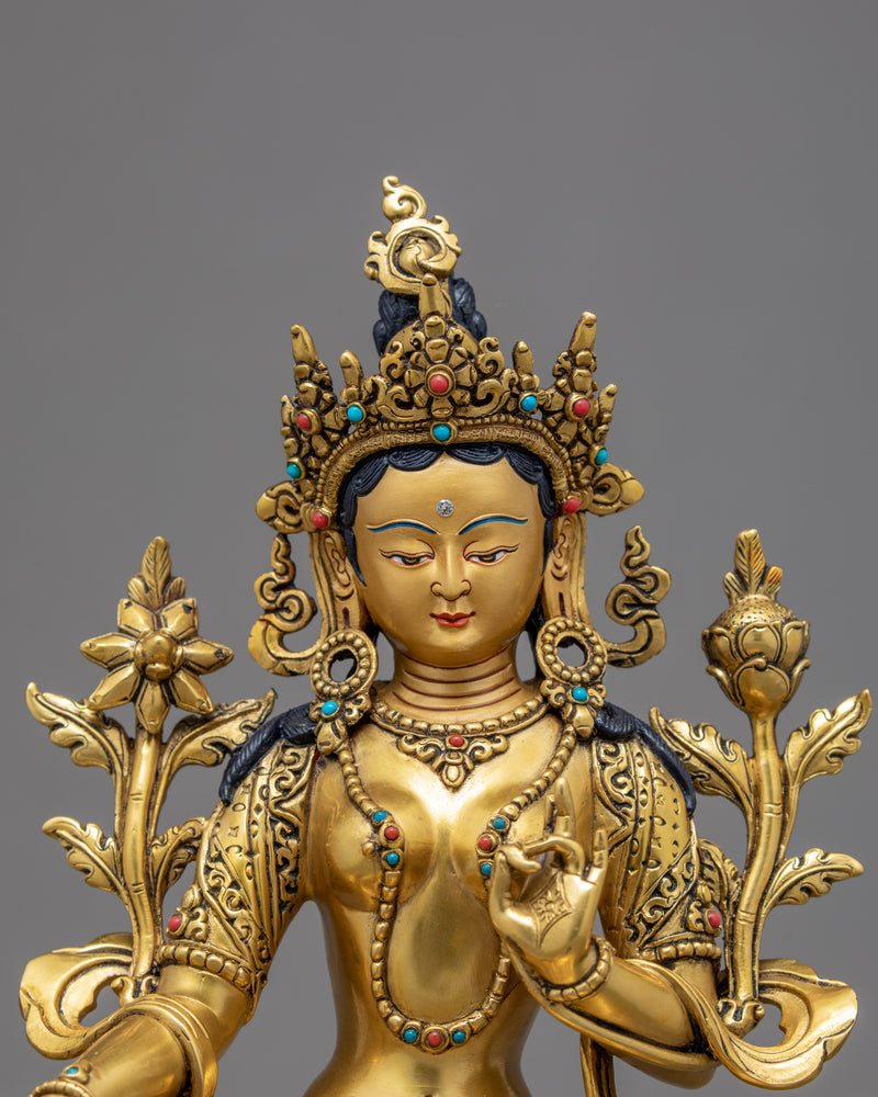 The Green Tara Sculpture | Deity of Compassionate | Himalayan Art
