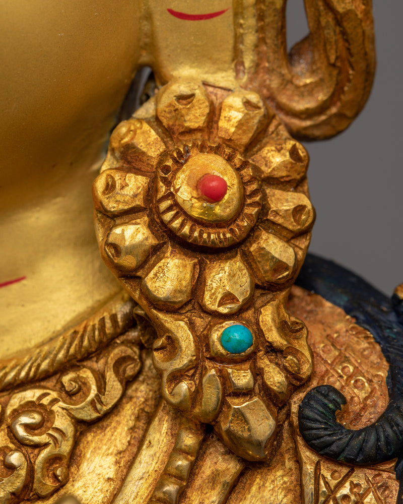 Green Tara Guru Statue | Female Buddha Art