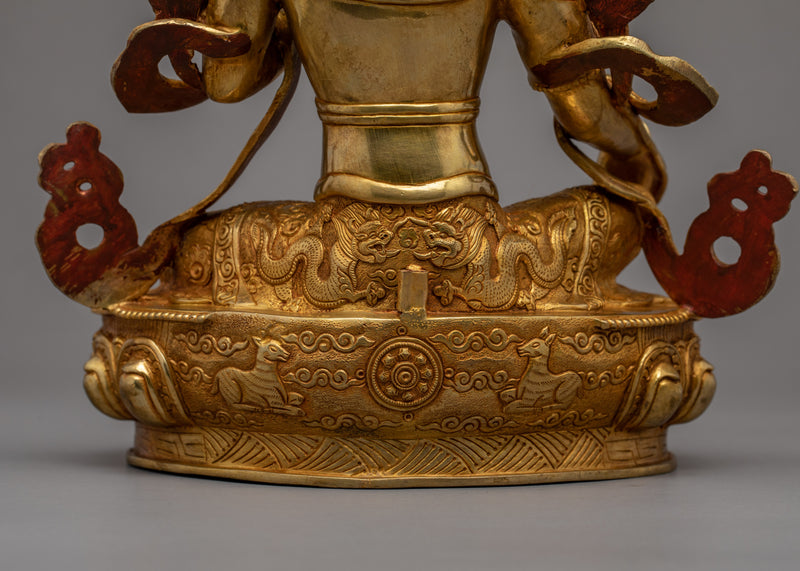 Green Tara Guru Statue | Female Buddha Art