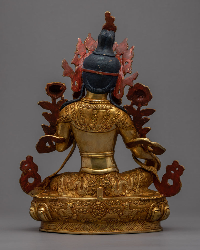 Green Tara Guru Statue | Female Buddha Art