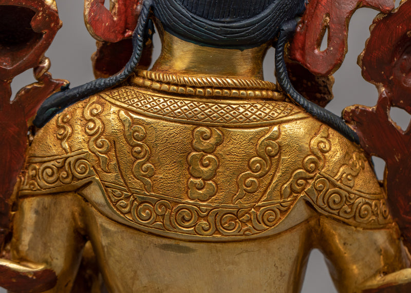 Green Tara Guru Statue | Female Buddha Art