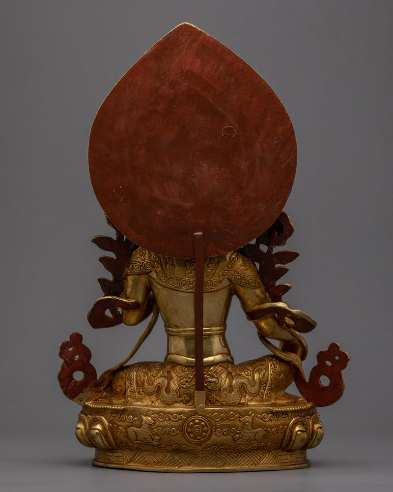 Green Tara Guru Statue | Female Buddha Art