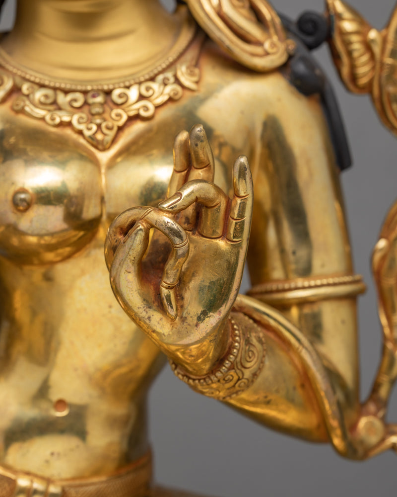 Green Tara Statue | Tara The Protector Mother | Himalayan Buddhist Art