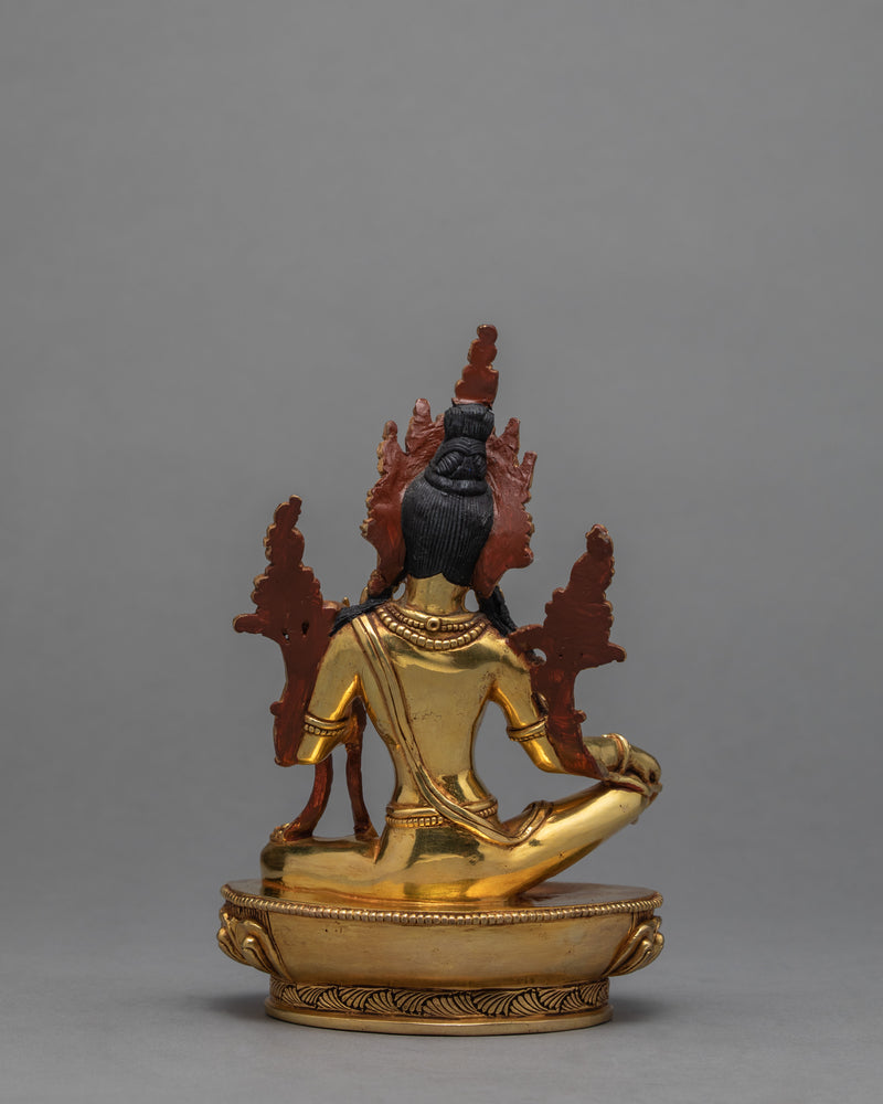 Green Tara Statue | Buddhist Deity | Tibetan Style Handmade Tara Statue