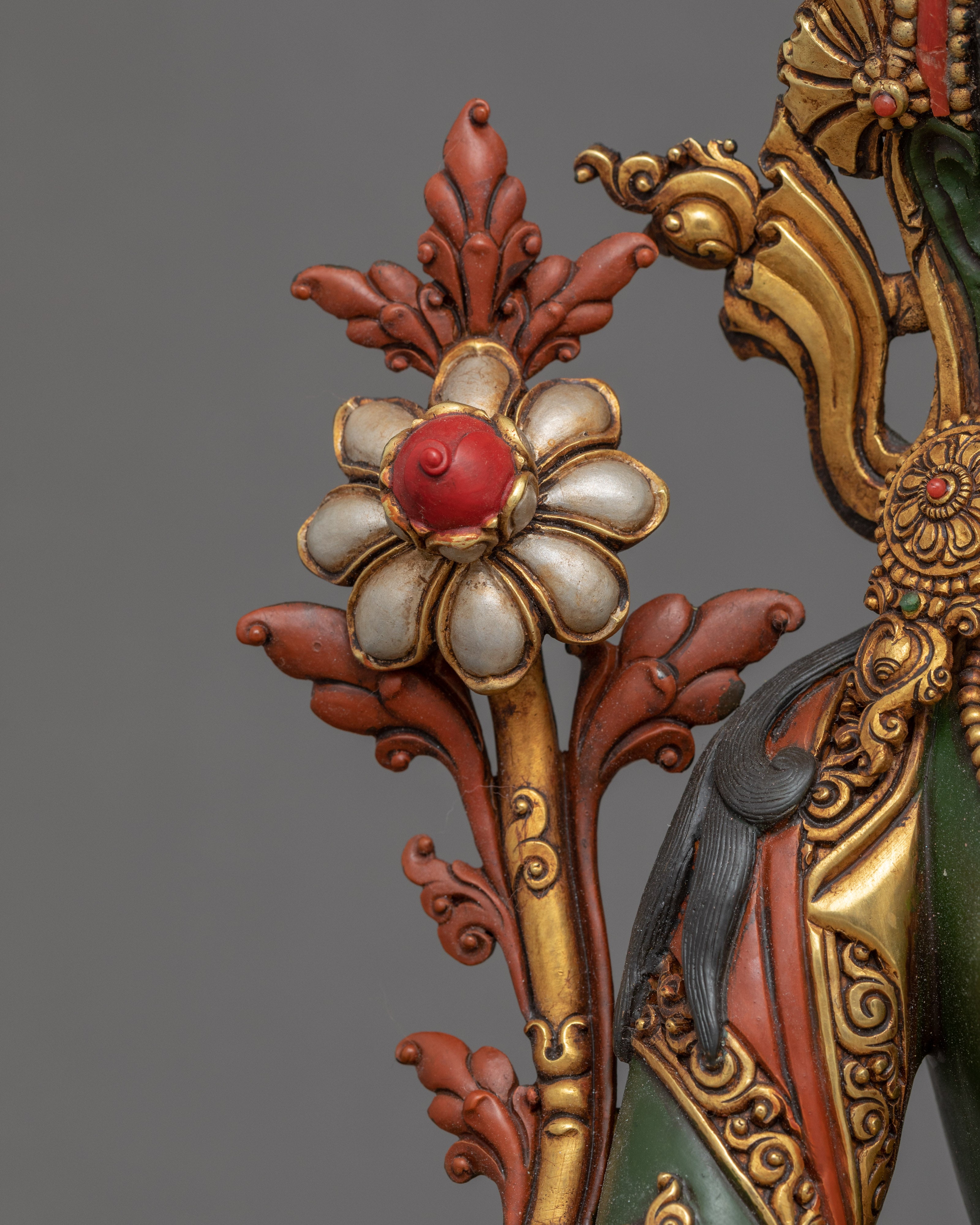 Green Tara Meditation Statue | Traditional Himalayan Art of Nepal