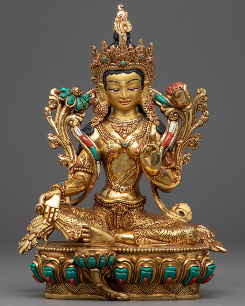 Green Tara Bodhisattva Sculpture