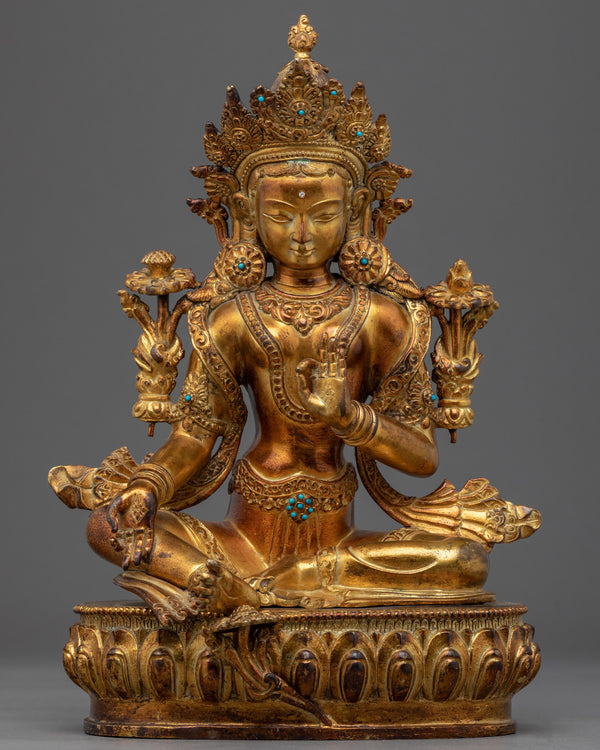 meditating female buddha
