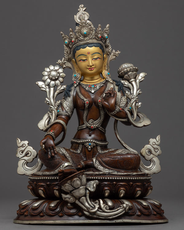 Green Tara Golden Statue