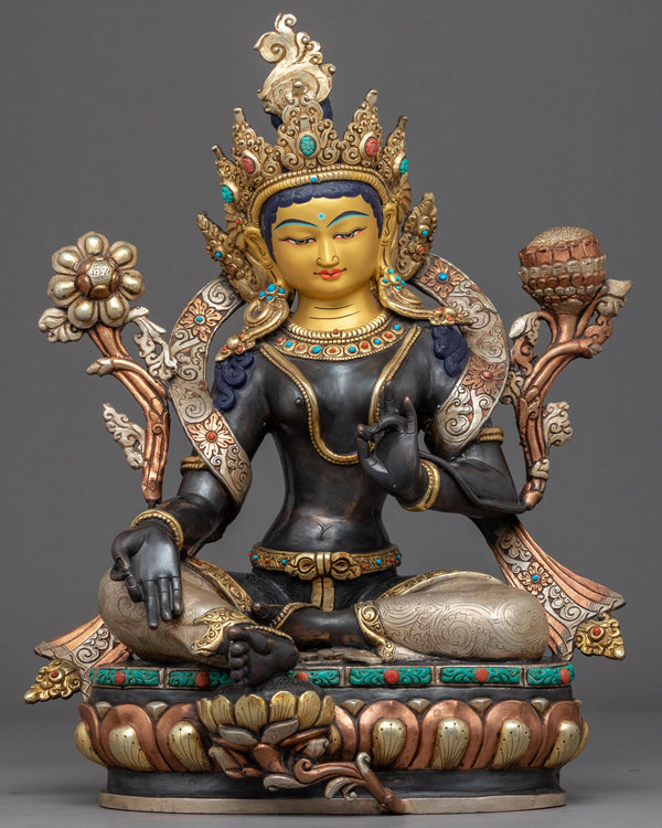 Buddha Art Green Tara Sculpture