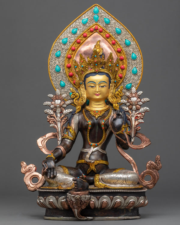 Handmade Green Tara Statue