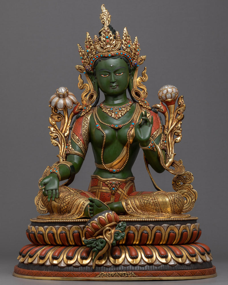 Buddha art Green Tara Statue