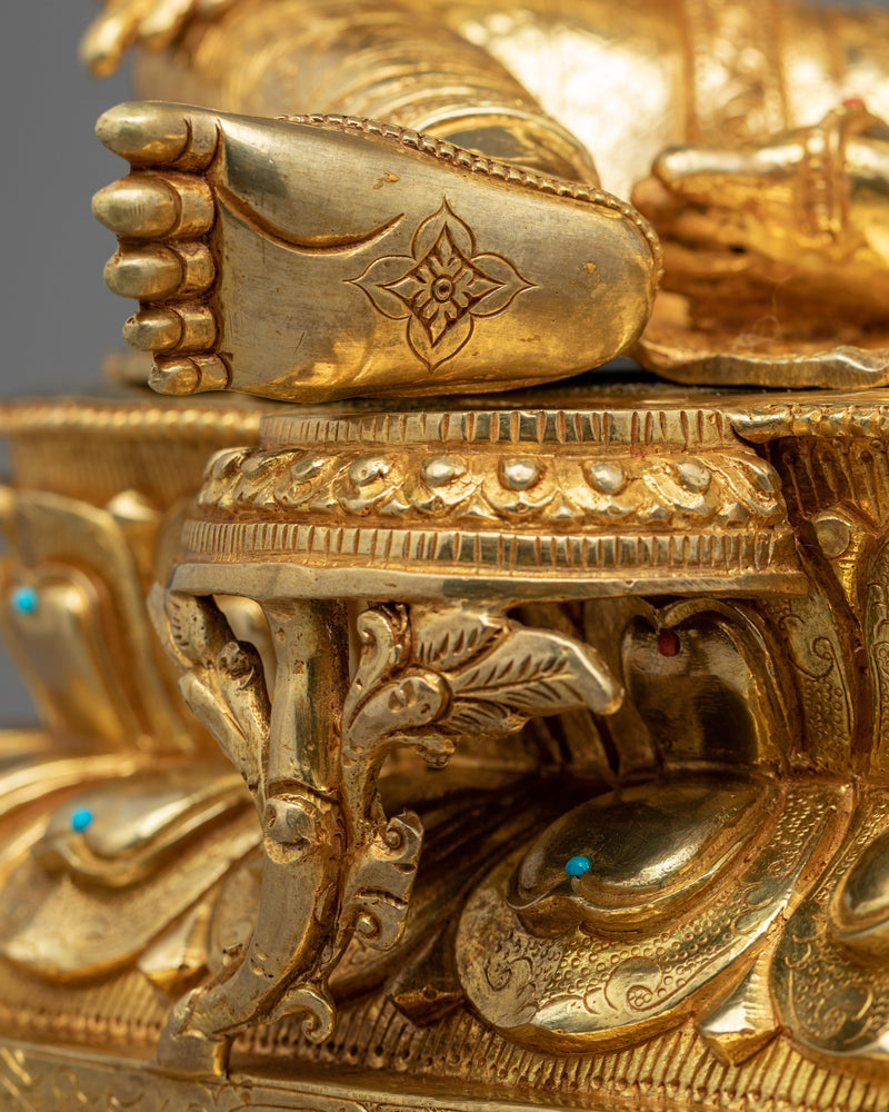 Mother Tara Statue | Traditionally Hand Carved Green Tara Art