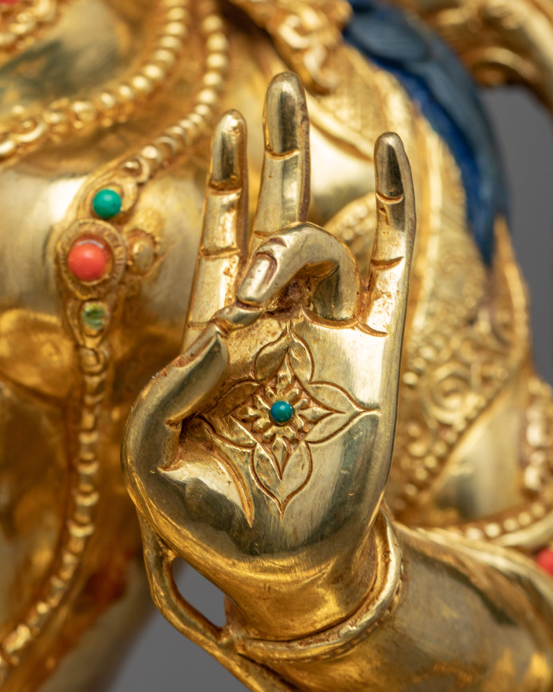 Mother Tara Statue | Traditionally Hand Carved Green Tara Art