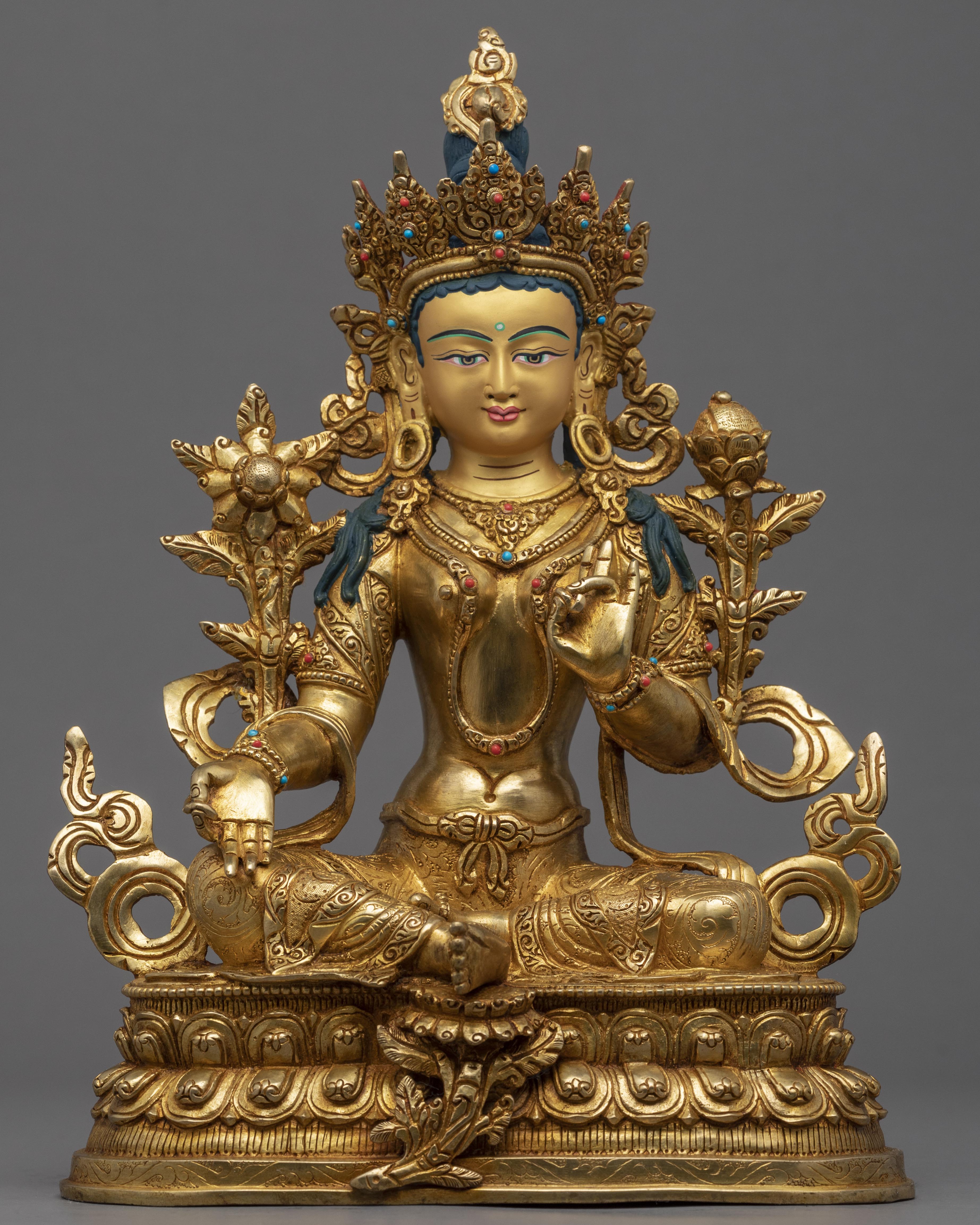 Buddhist Green Tara Sculpture