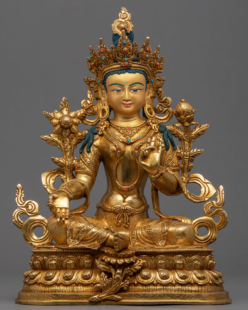 Buddhist Green Tara Sculpture