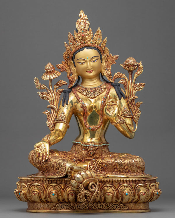 Buddhist Green Tara Sculpture