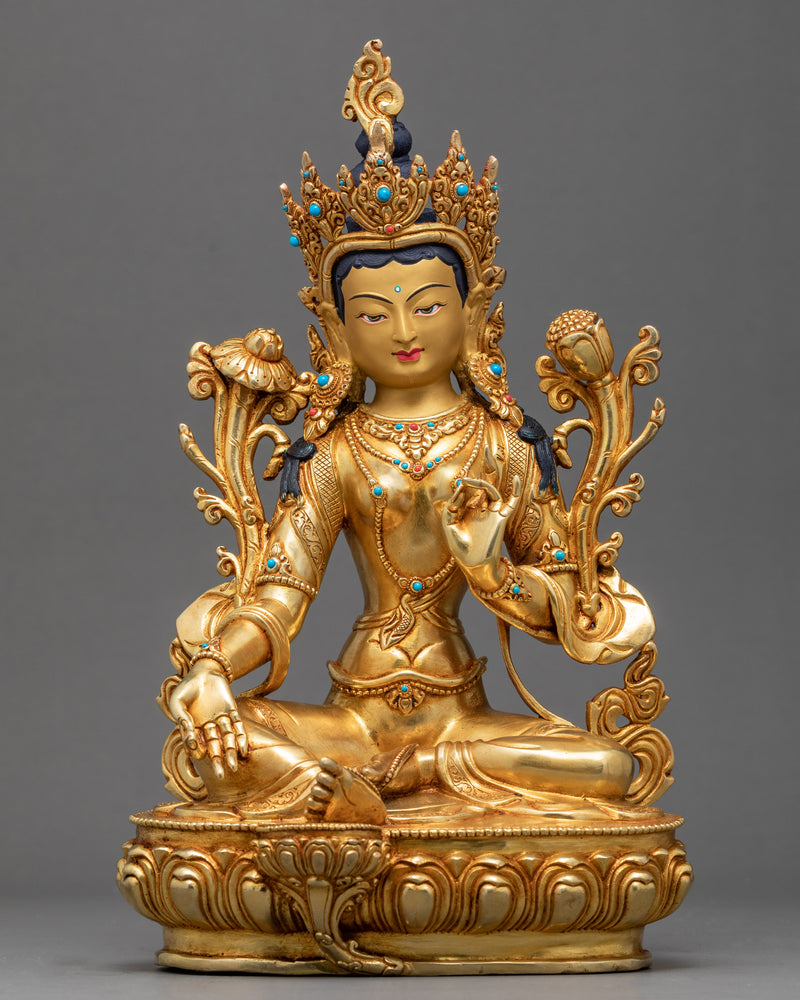 Green Tara Goddess Sculpture