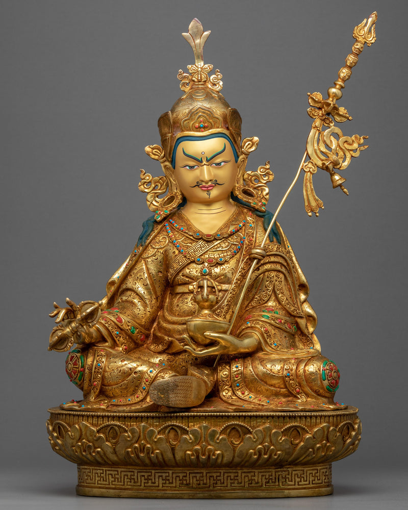 Guru Rinpoche Gold Sculpture