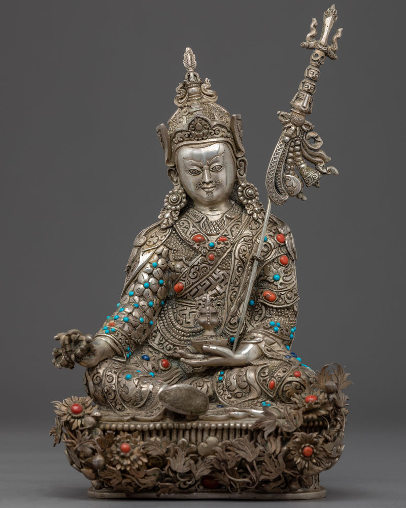 semi wrathful guru rinpoche sculpture