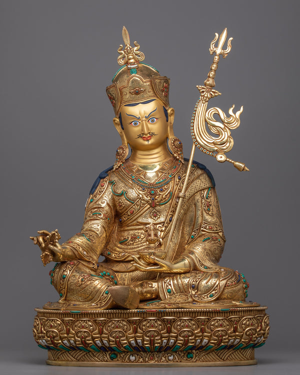 statue of guru rinpoche mantra to remove obstacles 
