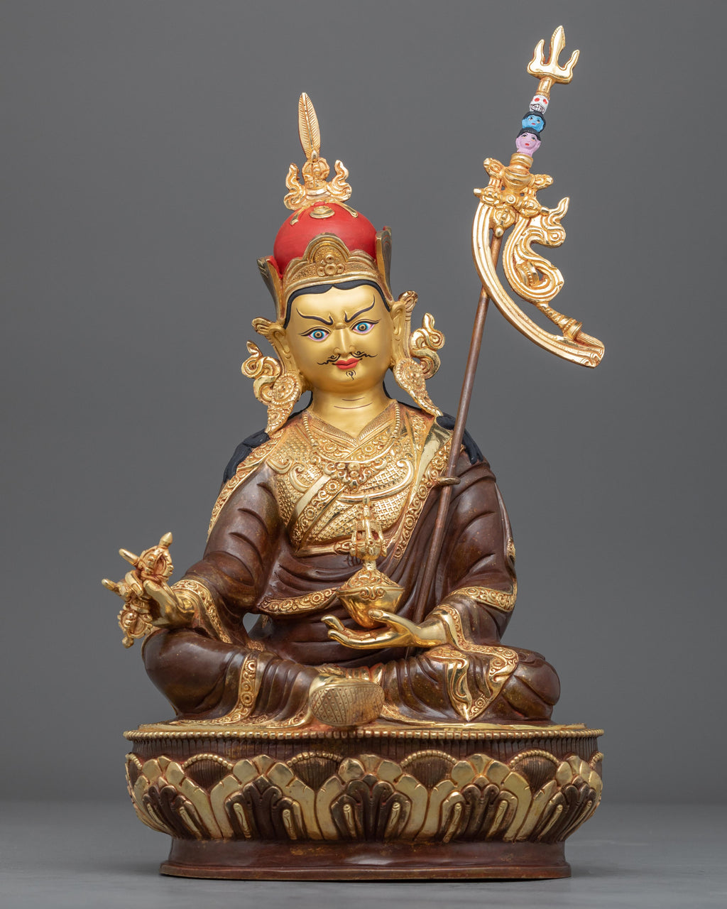 Guru Rinpoche Statue In Nepal Handmade Traditional Artwork guru-rinpoche-statue-in-nepal-handmade-traditional-artwork