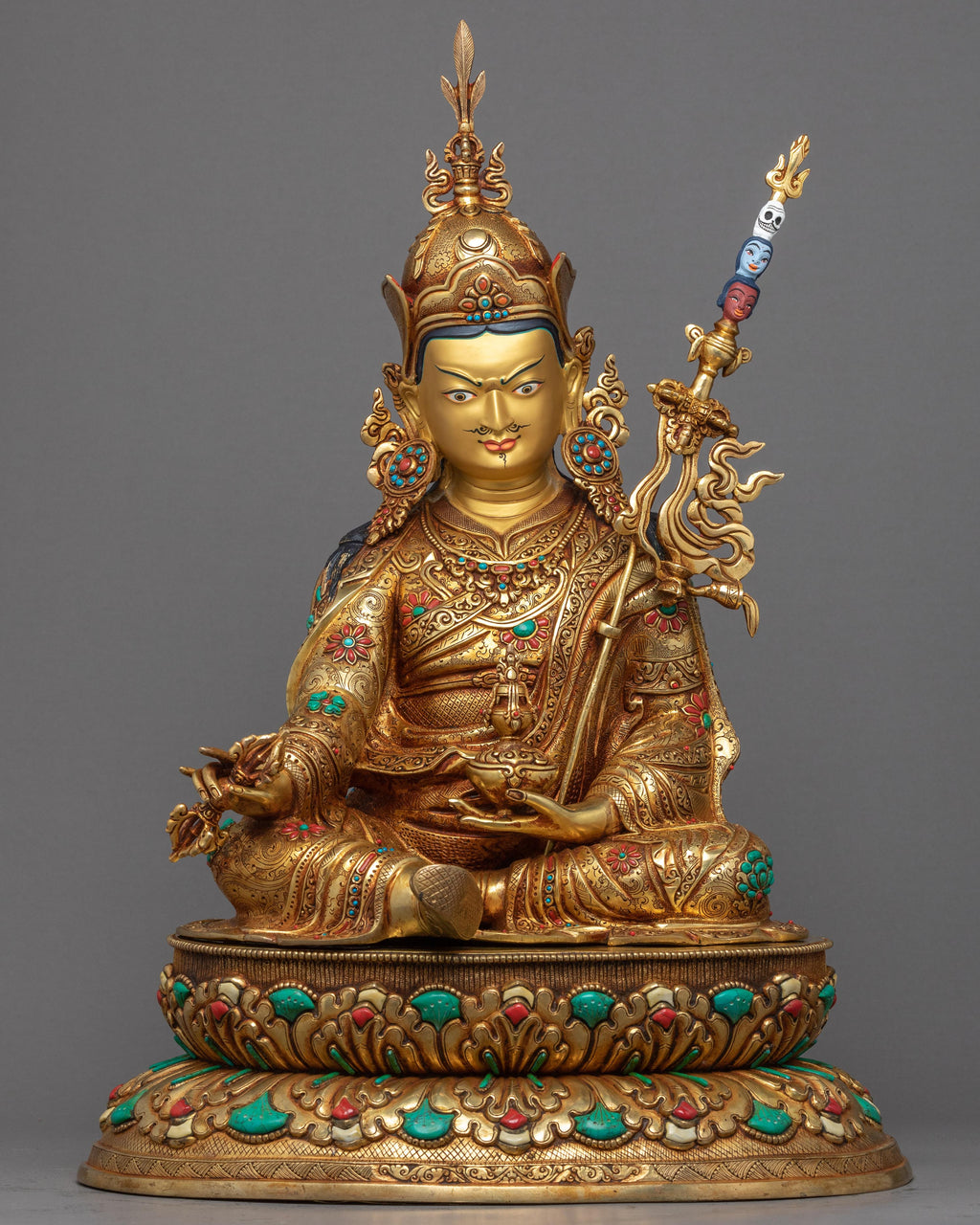 Guru Rinpoche Statue Art Traditional Himalayan Art guru-rinpoche-statue-art-traditional-himalayan-art
