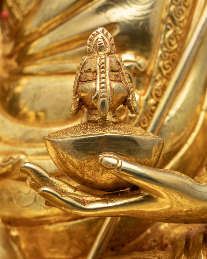 Guru Padmasambhava Sculpture | Hand-Carved Buddhist Deity Sculpture