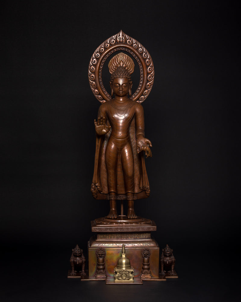 Standing Buddha Statue | Hand-Carved Fine Artwork | Gautama Buddha