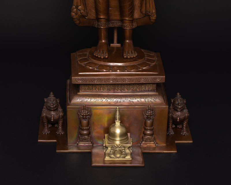 Standing Buddha Statue | Hand-Carved Fine Artwork | Gautama Buddha
