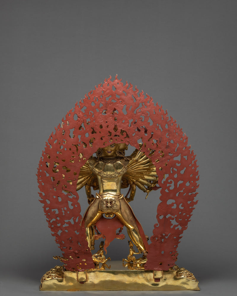 Kalachakra Statue | Traditional Yab-Yum, 24K Gold Sculpture Art of Nepal