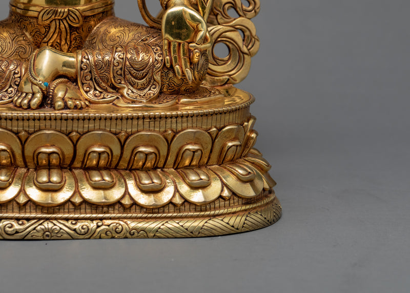 Ksitigarbha Statue | Glided with 24k Gold | Tibetan Buddhist Art