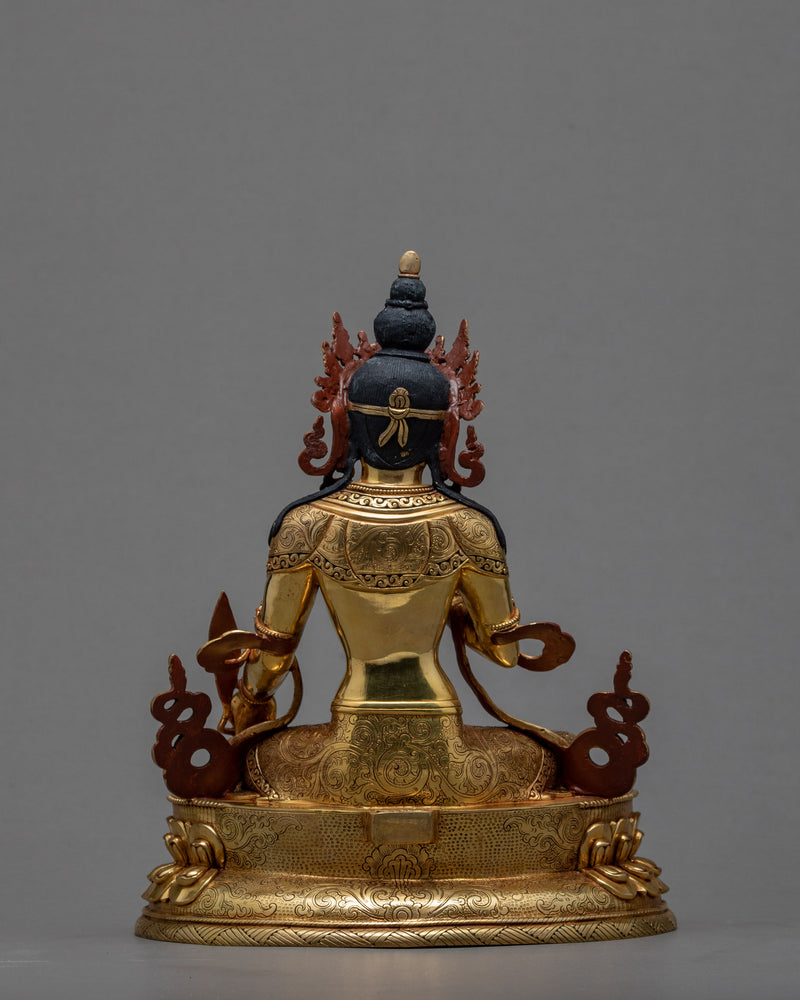 Ksitigarbha Statue | Glided with 24k Gold | Tibetan Buddhist Art