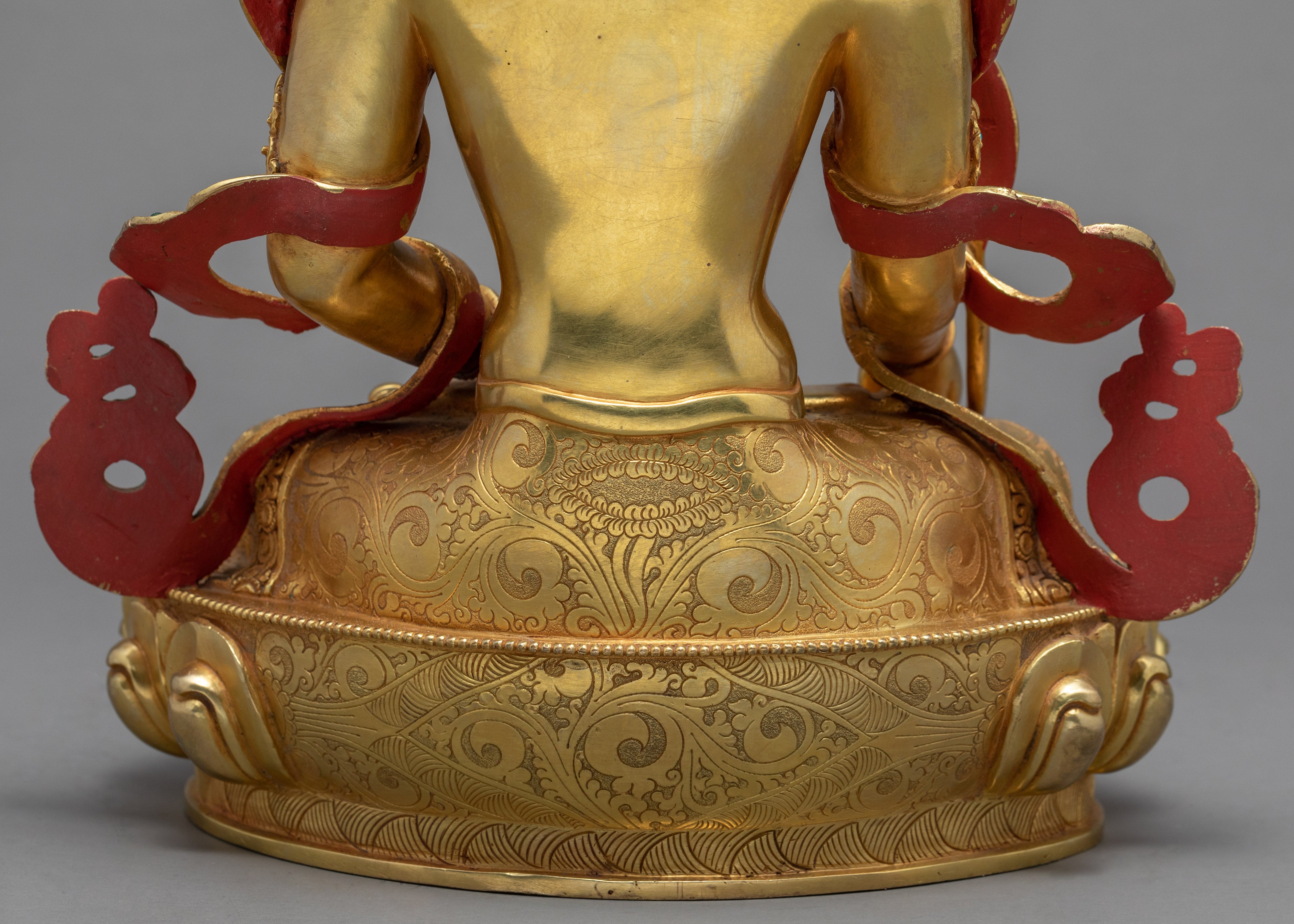 Ksitigarbha Statue | Plated With 24K Gold | Tibetan Art
