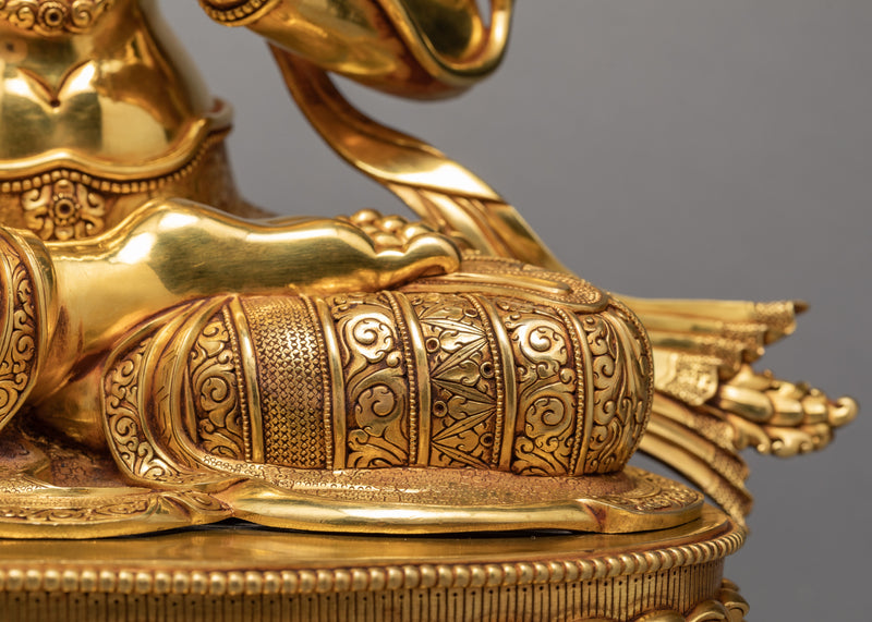 Manjushri Statue | Tibetan Art | Himalayan Gold Statue