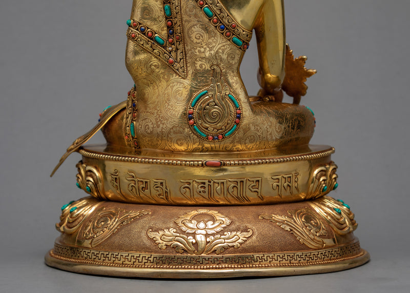 Medicine Buddha | 24K Gold Glided | Healing Buddha Statue