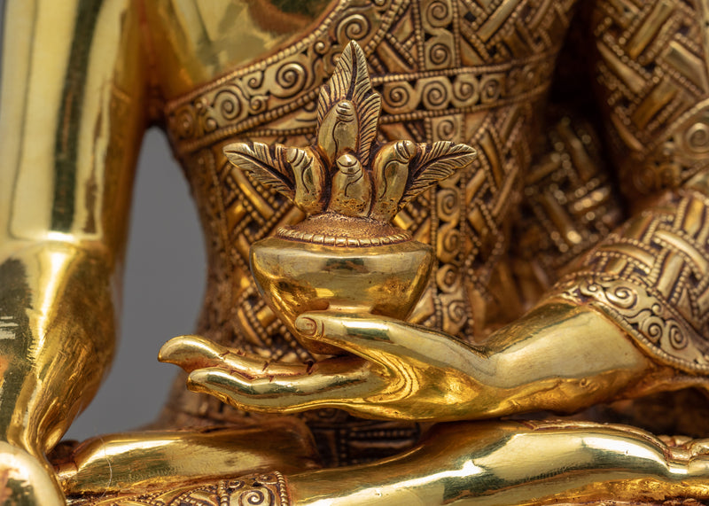 Blue Buddha Medicine Statue | Traditional Healing Buddha Sculpture