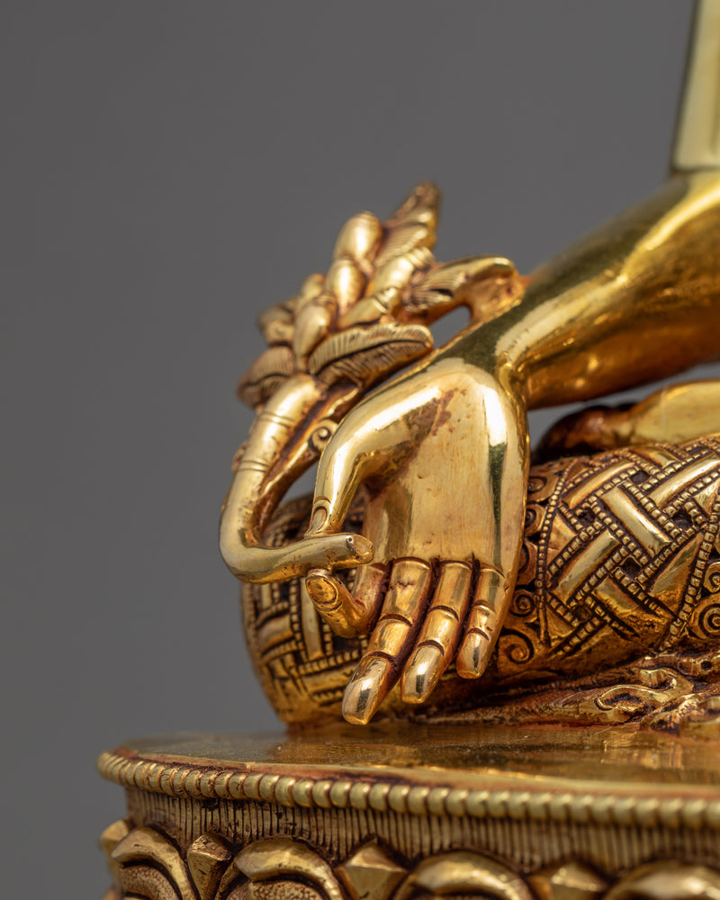 Blue Buddha Medicine Statue | Traditional Healing Buddha Sculpture