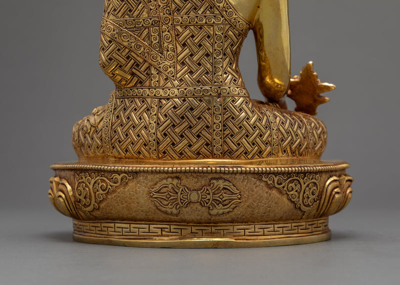 Blue Buddha Medicine Statue | Traditional Healing Buddha Sculpture