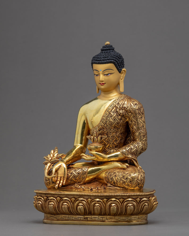 Blue Buddha Medicine Statue | Traditional Healing Buddha Sculpture
