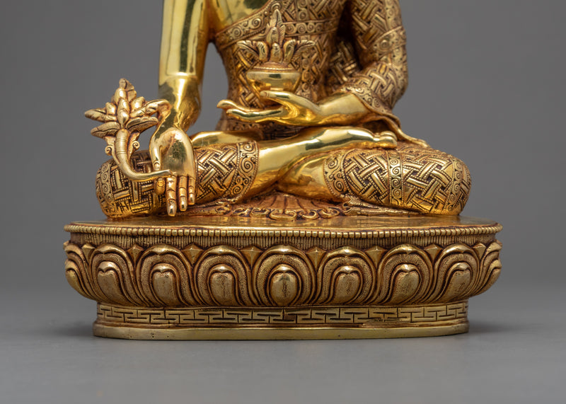 Blue Buddha Medicine Statue | Traditional Healing Buddha Sculpture