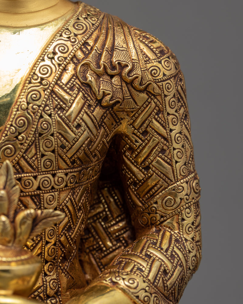 Blue Buddha Medicine Statue | Traditional Healing Buddha Sculpture