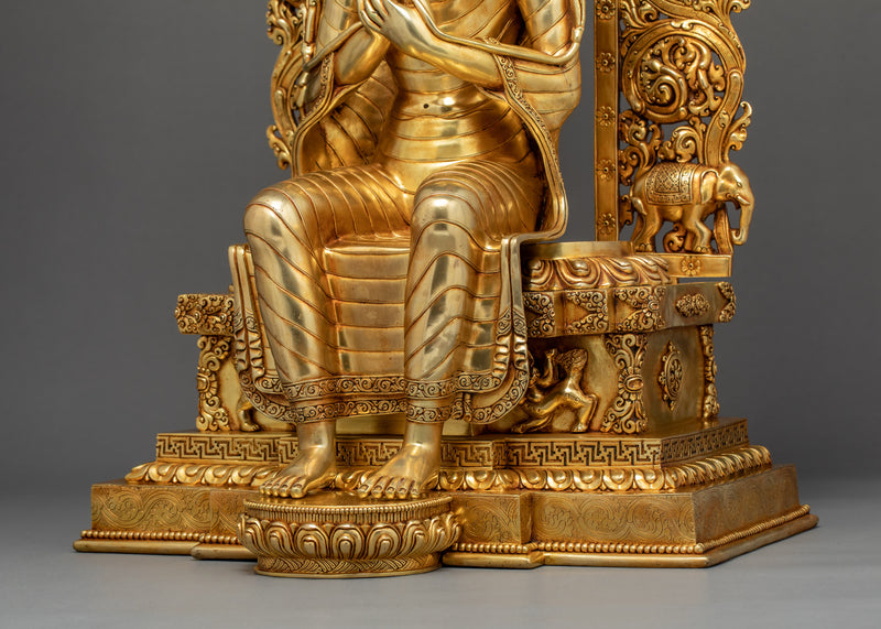 Indoor Maitreya Buddha Statue | Traditional Hand Carved Buddhist Art