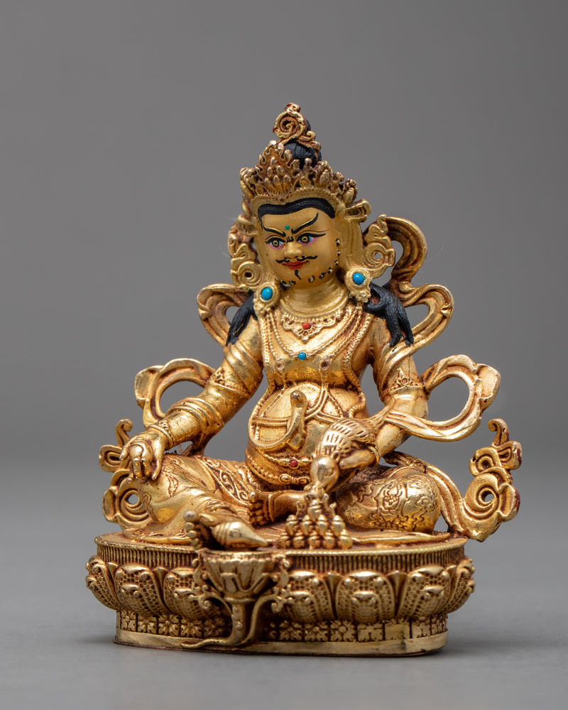 Mini Dzambhala Statue | Buddhist Wealth Deity Art