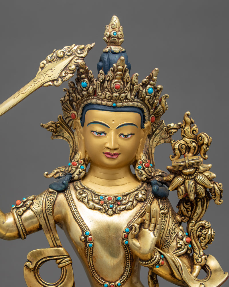 Manjushri Indoor Statue | Bodhisattva Wisdom Deity