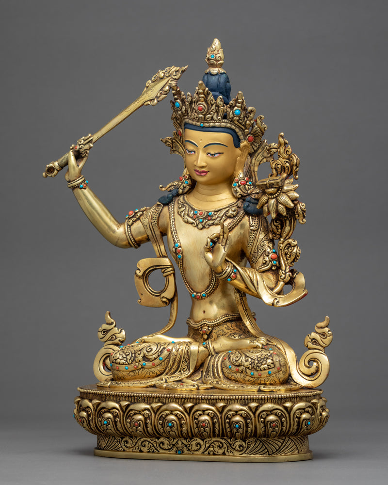 Manjushri Indoor Statue | Bodhisattva Wisdom Deity