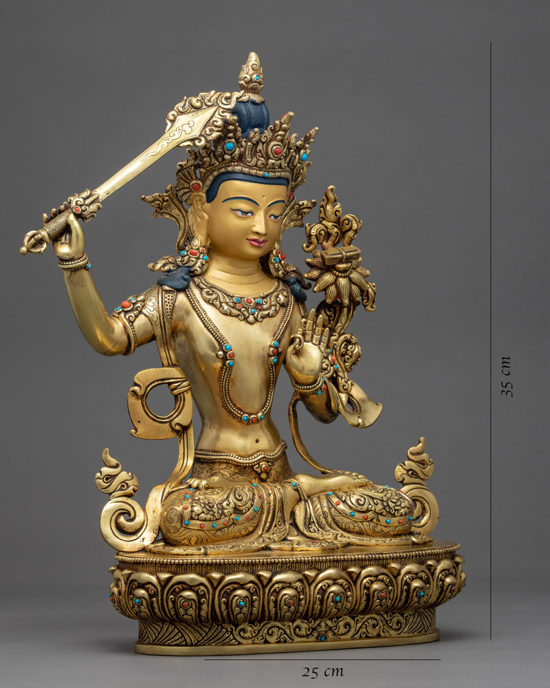 Manjushri Indoor Statue | Bodhisattva Wisdom Deity