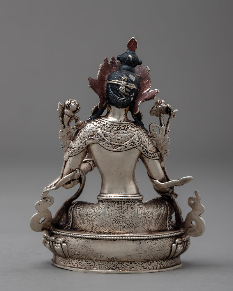 Miniature Green Tara Statue | Traditional Art of Compassionate Deity