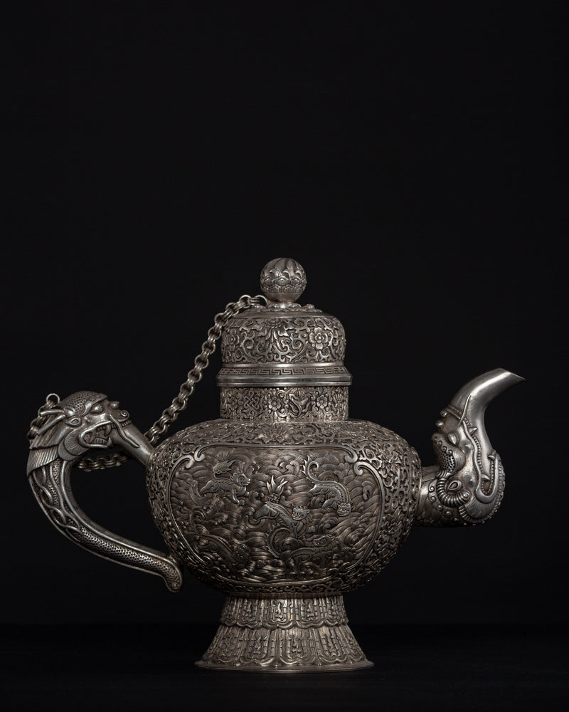 Traditional Tea Pot with Dragon | Ming Dynasty Inspired Artwork