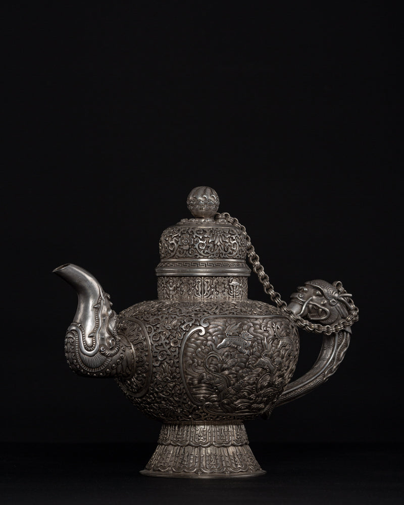 Traditional Tea Pot with Dragon | Ming Dynasty Inspired Artwork